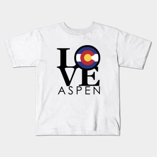 LOVE Aspen Colorado Kids T-Shirt